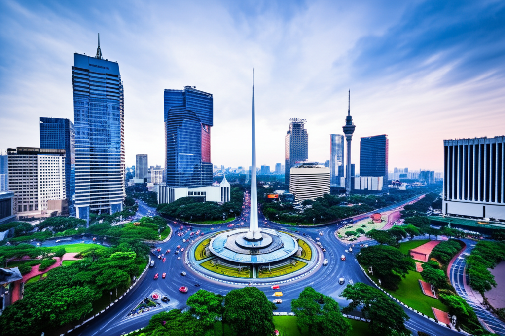 Jakarta skyline with Bundaran HI